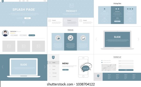 Illustration Of Website Elements For Web Design