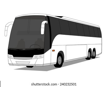 Bus Vector Black Illustration Isolated On Stock Vector (Royalty Free ...