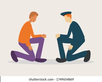 Taking Knee Stock Illustrations Images Vectors Shutterstock