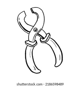 An Illustration Of Wire Pliers Tool