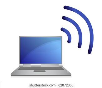 illustration of wireless network, wi-fi