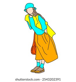 illustration of women's casual style ideas. - Powered by Shutterstock