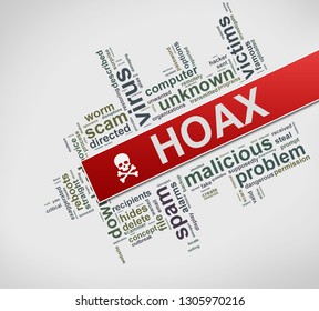 Illustration Word Cloud Tags Hoax Concept Stock Illustration 1305970216 ...