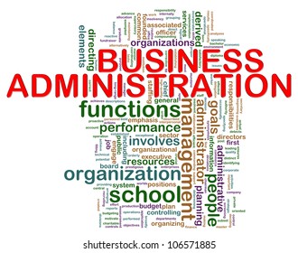 Illustration Of Wordcloud Representing Concept Of Business Administration