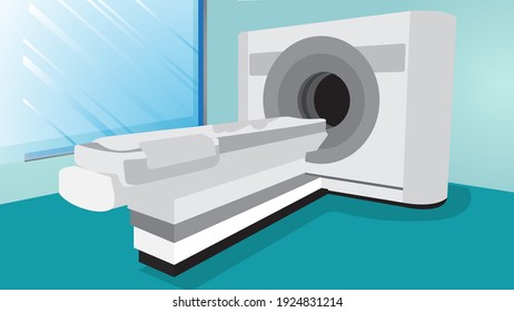 Illustration of an x-ray room with a computer irradiator. - Powered by Shutterstock