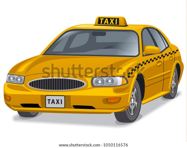 illustration of yellow taxi\
car auto\
sedan