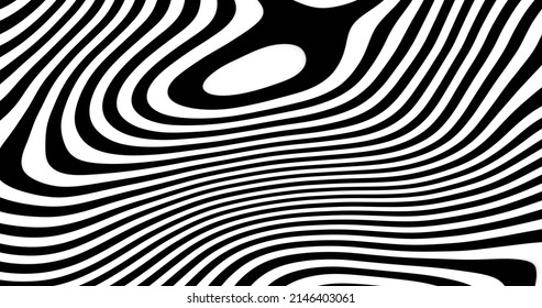 Illustration Of Zebra Contour Lines, Loop Video Coming Soon  