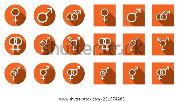Illustrations Male Female Sex Symbols On Stock