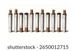 Illustrations of various events, cigarette images