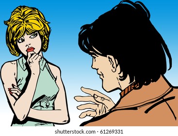 Illustrations Young Couples Love Stock Illustration 61269331 | Shutterstock