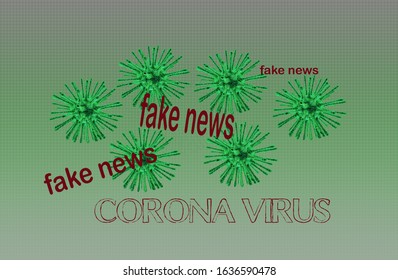 Illustrative Concept Of Fake News Associated To Corona Virus Disease 