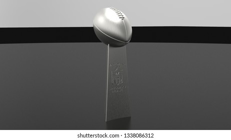 Illustrative Editorial: New York, NY / USA - March 13th 2019: Vince Lombardi Trophy NFL