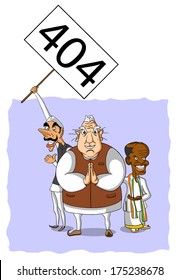 Illustrative representation of Indian politicians protesting