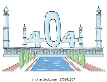 Illustrative Representation Of The Taj Mahal Disappearing Act, Agra, Uttar Pradesh, India