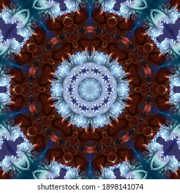 Ilustration abstract kaleidoscope, art, wallpaper, design, and background. 
Perfect for batik pattern, bohemian, wall art, mirror frame, backdrop, carpet design, tapestry pattern, prayer mat, textile.