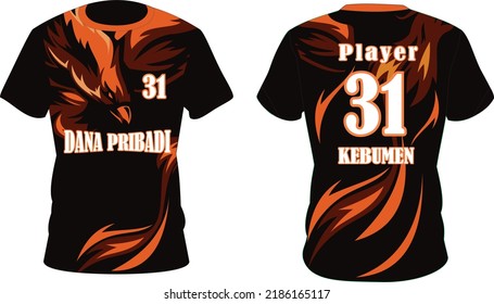 Ilustration Jersey Team Football, Softball And Futsal