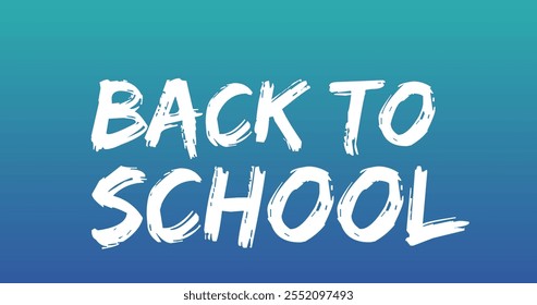 Image of back to school text over blue background. School, learning and education concept digitally generated image. - Powered by Shutterstock