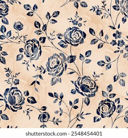 The image is a background pattern featuring motifs of flowers, possibly used for clothing, fabric, or wrapping paper. It may also resemble embroidery designs.