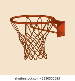Image of a basketball ring. Basketball.