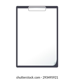 Black Clipboard Blank White Sheet Vector Stock Vector (Royalty Free ...