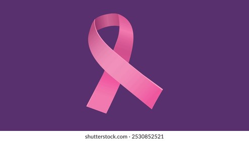 Image of breast cancer awareness text over pink breast cancer ribbon. breast cancer positive awareness campaign concept digitally generated image. - Powered by Shutterstock