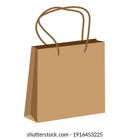 Image Of A Brown Paper Shopping Bag.