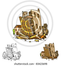 Earthquake Damage Cartoon Images, Stock Photos & Vectors | Shutterstock