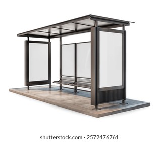 An image of a Bus Stop in a white background