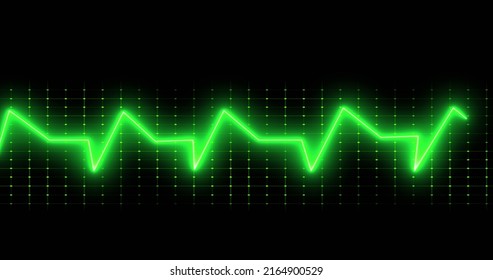 Image of cardiograph over black background. global medicine and digital interface concept digitally generated image.