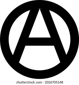 Image Of Circle A Symbol, Traditional Anarchist Symbol Of Political Movement