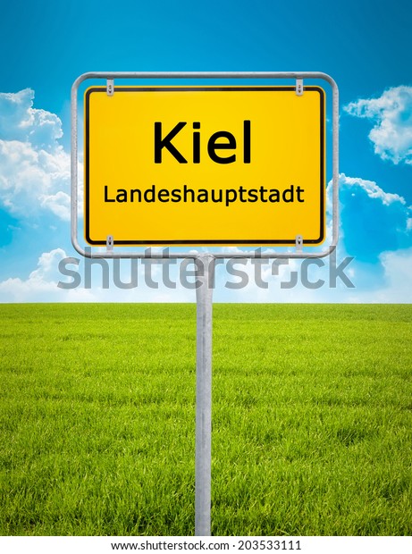An image of the city sign\
of Kiel