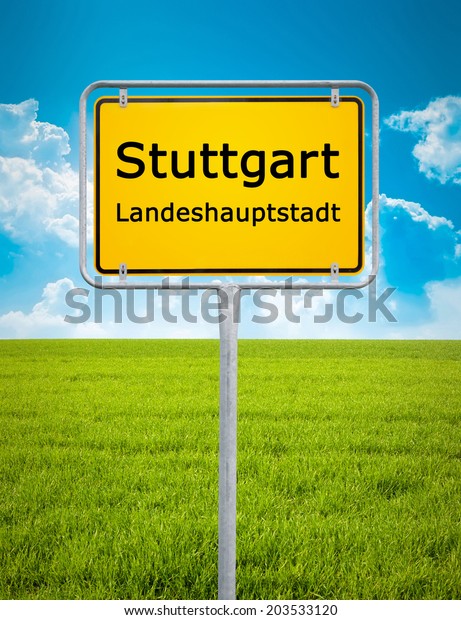 An image of the city
sign of Stuttgart