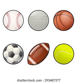 Vector Set Balls On White Backgroundicons Stock Vector (Royalty Free ...