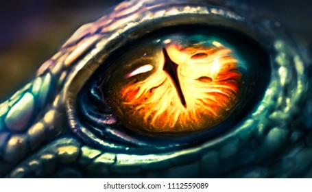 The Image Is Completely Drawn In Photoshop. Fantastic, Close To Realism Raster Image Of The Eye.