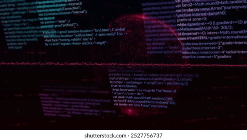 Image of computer language, graphs, globe and changing numbers over black background. Digitally generated, hologram, report, business, globalization, coding and technology concept. - Powered by Shutterstock - Get 15% off with code: PIKWIZARD15