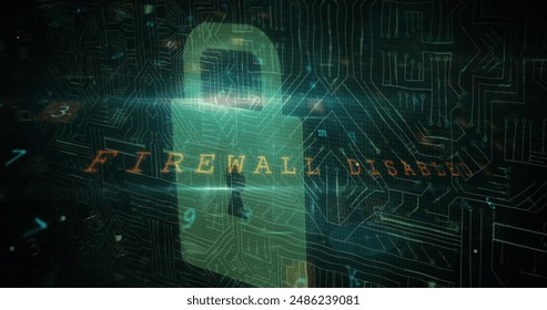 Image of data processing over padlock. Global business and digital interface concept digitally generated image.