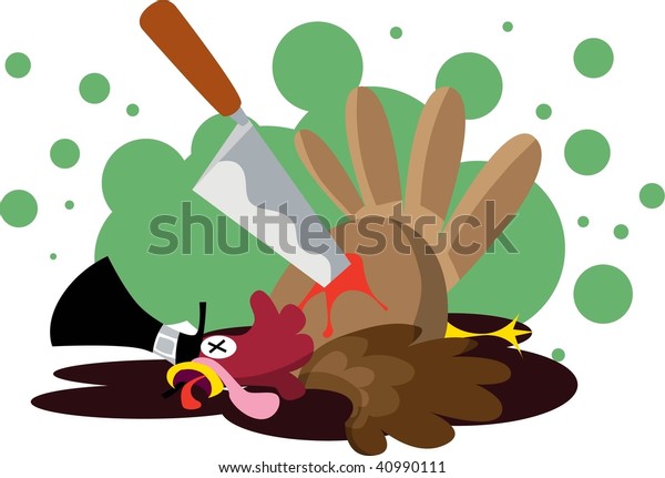 Image Dead Turkey Which Stab Death Stock Illustration 40990111