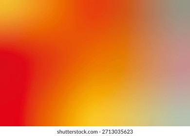 The image displays an abstract background featuring a smooth gradient of warm colors, primarily red, orange, and yellow hues, fading into a neutral greyish tone. 