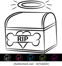 An image dog cremation box 