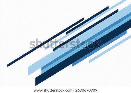 The image features a series of diagonal lines in shades of blue.