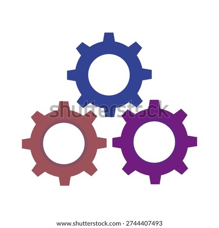 An image featuring three interlocking gears in different colors, symbolizing teamwork, collaboration, and synergy in a business or mechanical context.