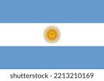 Image of the Flag of , Argentina perfect for printing on t-shirts, wall murals, mugs, and any other printing material.