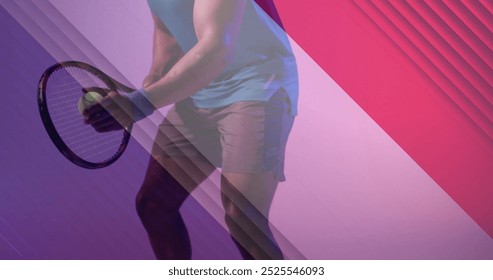 Image of flag of france over african american male tennis player. Sports, competition and active lifestyle concept digitally generated image. - Powered by Shutterstock