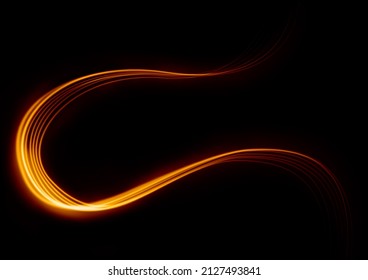 Image of flow path curve line Light Painting in A4 300dpi. 
