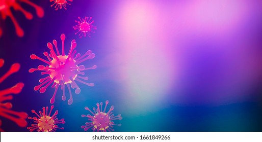 Image of Flu COVID-19 virus cell.Coronavirus Covid-19 banner background.Pandemic medical health.South Africa Monkeypox virus 3D render.Variant corona Delta plus, vaccine, Monkeypox.Medical health.
