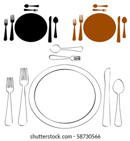 An image of a formal place setting.