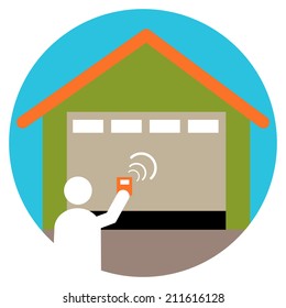 An Image Of A Garage Door Opener Icon.