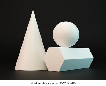 Educational Still Life Geometrical Forms Drawing Stock Photo 25636336 ...