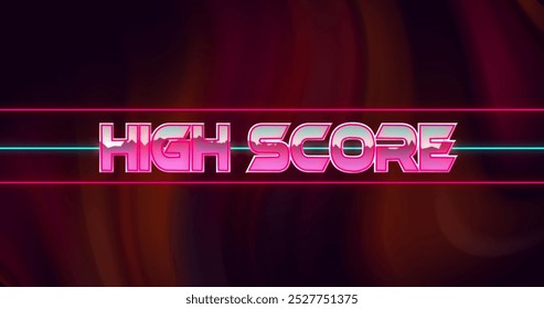 Image of glitch effect over challenge accepted text against red digital wave on black background. image game and entertainment technology concept