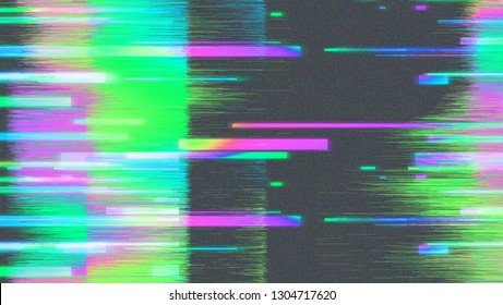 Image of glitched computer screen with datamoshing effect. Virtual reality concept.